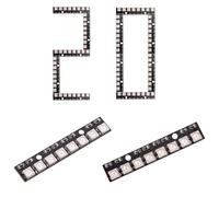 GERUI Lot de 20 modules LED RVB WS2812 RVB WS2812 5050 Full Color RGB - Pilotes intégrés - 256 couleurs - Pilote de couleur - Carte de développement compatible avec Arduino et Raspberry