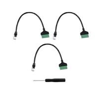 GERUI Lot de 3 adaptateurs RJ45 mâle vers 8 broches bornier à vis, câble RJ45 en cristal mâle vers 8 broches, pour câble Ethernet Cat7, Cat6, Cat5, CCTV, Internet numérique (30 cm)