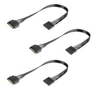 GERUI Lot de 3 câbles d'extension d'alimentation SATA 15 broches mâle vers femelle pour disque dur disque dur SSD graveur DVD disque dur 32 cm