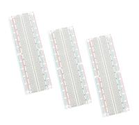 GERUI Lot de 3 panneaux d'essai 830 broches sans soudure, prototype PCB, pour Arduino Proto Shield Distribution Blocs de connexion