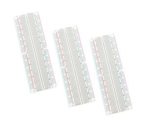 GERUI Lot de 3 panneaux d'essai 830 broches sans soudure, prototype PCB, pour Arduino Proto Shield Distribution Blocs de connexion