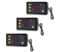 GERUI Lot de 3 régulateur de température numérique W3230 20 A DC 12 V, Thermostat numérique, Interrupteur de température 50-120 ℃ avec capteur NTC 10 K.