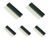 GERUI Lot de 5 barrettes courtes de 2,54 mm de haut pour ordinateur - Double rangée de broches - 2,54 mm de haut - Pour ordinateur - Compatible Raspberry Pi 2/3/4/Zero Bonnets empilables