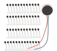 GERUI Lot de 50 mini moteurs vibrants 10 x 2,7 mm CC 3 V 80 mA 12 000 tr/min Type de bouton plat Micro DC Moteur de vibration pour smartphone, jouet, robot, écran tactile, pour test DIY, pour Arduino