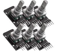 GERUI Lot de 6 modules d'encodeur rotatif KY-040 compatibles avec module d'encodeur rotatif Arduino à 360 degrés, potentiomètre de sortie d'impulsion numérique