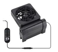 GERUI Ventilateur d'aquarium - Vitesse de l'air réglable et minuterie - Silencieux - Convient pour les bassins d'eau douce jusqu'à 30 cm