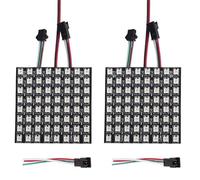 GERUI WS2812 Panneau LED RVB 8 x 8 Eco 64 pixels Module flexible 5050SMD IC Contrôles image vidéo Texte Fonctions colorées adressables uniques avec DC5V Compatible avec Raspberry Pi