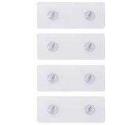 GERUIKE Adhésif sans Perçage Adhesive Accessoire Salle de Bain pour Étagère de Douche d'angle Montage Mural Adhésives de Remplacement Transparents de Nanomatériaux 4 Pièces