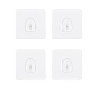 GERUIKE Adhésif sans Perçage Adhesive Accessoire Salle de Bain pour Panier de Douche d'angle Montage Mural Adhésives de Remplacement Transparents de Nanomatériaux 4 Pièces