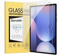 Gerutek [Lot de 2 Verre Trempé pour Samsung Galaxy Tab S10 Plus/S9 Plus/S9 FE Plus/S8 Plus/S7 Plus/S7 FE (12,4 Pouces), 9H Dureté, Anti Rayures, sans Bulles, Protection Écran pour Samsung Tab S10+