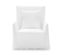 Gervasoni Ghost 04 Fauteuil Lino Blanc
