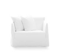 Gervasoni Ghost 09 Causeuse Fauteuil Lino Bianco