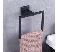 GERZWY Porte-Serviettes Moderne Noir en Acier Inoxydable SUS304 pour Salle de Bain, Toilettes, Support Mural, Style Contemporain JG1906-BK