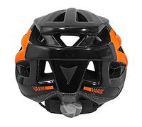 GES Casque Velo Adulte City varik Orange-Noir Taille 54-58 avec Visiere et System fit Lock (Vendu en Boite)