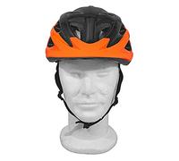 GES Casque Velo Adulte City varik Orange-Noir Taille 58-62 avec Visiere et System fit Lock (Vendu en Boite)