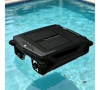 GESAIDES Écumoire Solaire sans Fil pour Piscine, Robot Nettoyeur de Surface Automatique avec Aspiration à 360°, Double Charge, Nettoyage en Profondeur Pendant 12 Heures