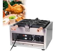 GESAIDES Gaufrier à Poisson Taiyaki, Gaufrier à Gâteau électrique Antiadhésif, Taiyaki Baker, Cornets à Gaufres en Forme de Poisson, pour Magasins d'alimentation, Restaurants,3pcsTaiyaki