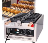 GESAIDES Gaufrier à Poisson Taiyaki, Machine électrique Taiyaki, Cônes Gaufrés en Forme de Poisson, Acier Inoxydable Professionnel, Revêtement Antiadhésif,6pcsTaiyaki