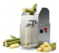 GESAIDES Presse-Agrumes électrique Verticale pour Canne à Sucre et Gingembre, 3 Rouleaux en Acier Inoxydable