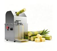 GESAIDES Presse-Sucre électrique 750 W avec 3 Rouleaux en Acier Inoxydable, débit élevé de 300 kg/h, pour Usage Commercial et Domestique, avec 1 Couteau à éplucher.