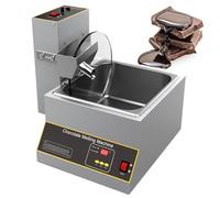 GESAIDES Tempéreuse à Chocolat Commerciale avec Distributeur Automatique et Table Vibrante, Fondoir en Acier Inoxydable pour Fontaine, Enrobage de Fraises, Barres et Desserts,12kg