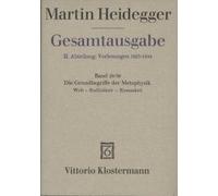 Gesamtausgabe Abt. 2 Vorlesungen Bd. 29/30. Die Grundbegriffe Der Metaphysik