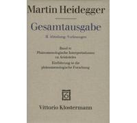 Gesamtausgabe Abt. 2 Vorlesungen Bd. 61. Phänomenologische Interpretationen Zu Aristoteles