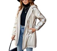 Geschallino Manteau Long et Léger pour Femme Vêtements Hiver Chauds à Capuche Doublés Sherpa Veste A3100 Doré XXL