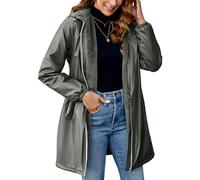 Geschallino Manteau Long et Léger pour Femme Vêtements Hiver Chauds à Capuche Doublés Sherpa Veste A3100 Vert S