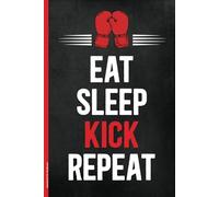 Geschenk Für Kickboxer: Notizbuch Kickboxen Buch A5 liniert Geschenkidee für Kampfsport Männer die Kampfkunst wie Kickboxing und Thaiboxen lieben praktisches Tagebuch und Notizheft zum Geburtstag
