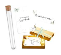 Geschenkbo Coffret cadeau en argent, cadeau de cérémonie de jeunesse, cadeau de cérémonie de juvénile, carte de pendaison de crémaillère, tube à essai Raffia (cérémonie de jeunesse D)