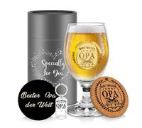 Geschenke für Opa Personalisierte Biergläser für Opa Geburtstag Bierglas Mit Gravur Geschenke für Männer Bester Opa Geburtstagsgeschenke Bierkrug Geschenk für Opa Biergläser Geschenke Weihnachten