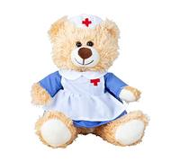 Geschenkestadl Ours en peluche, 17,5 cm, marron clair, pour convalescence, hôpital, bon rétablissement, 884246