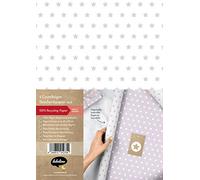 Geschenkpapier-Set für Sterne (pastell-lila/ weiß)