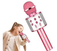 GeschenPark Microphone Enfant, Micro Karaoké Cadeau Fille Cadeaux de Vacances pour Enfants Jouet Enfant 3-10 Ans Fille Cadeau d'anniversaire - Cadeaux de Noël Enfants 2025