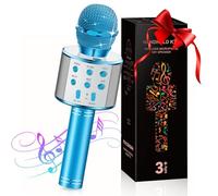 GeschenPark Microphone Karaoké, Jouet Garcon 3-12 Ans, Micro Karaoke sans Fil Bluetooth Fille Cadeau 3-9 Ans Jouet Enfant 4-12 Ans Cadeaux de Noël Enfants