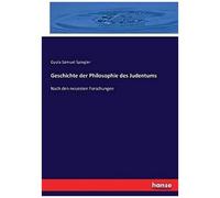 Geschichte Der Philosophie Des Judentums