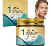 Gesichtscreme Tag & Nacht mit Retinol, Kollagen und Vitamin E, feuchtigkeitsspendende Anti Aging Gesichtscreme für trockene Haut, leichte Tages- und Nachtpflege für glatte, strahlende Haut (1pcs)