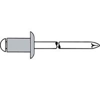 Gesipa 1433505 Lot de 250 rivets aveugles (Ø x L) 5 mm x 25 mm Acier Aluminium