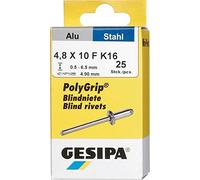 Gesipa 1433852 Rivet aveugle (Ø x L) 4.8 mm x 10 mm acier aluminium 25 pc(s)