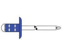 Gesipa 1433869 Rivet aveugle polyvalent acier acier 500 pc(s)