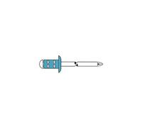 Gesipa 1464829 Rivet Aveugles 50 Pièces, Argent