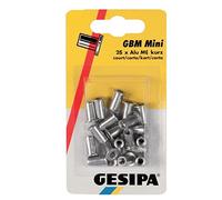 Gesipa 1464838 Poly grip A2 Ecrou à Sertir en Acier Inoxydable, Argent, M6 x 9 x 18 mm, Set de 25 Pièces