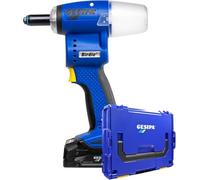 Gesipa 1746720 Birdie Riveteuse aveugle (avec 1 batterie 2,0 Ah, 18 V et chargeur en L-Boxx, léger, force de fixation 10 000 N, pour rivets aveugles jusqu'à 5 mm de diamètre de tous les matériaux