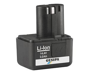 GESIPA | Batterie de rechange d'origine 2,0 Ah / 14,4 V pour pince à riveter AccuBird®.