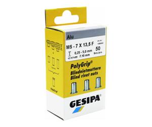 Gesipa Écrou à river PolyGrip® tige de rivet d x l 7 x 13,5 mm M5 Alu 50 un. GESIPA Quantité:1