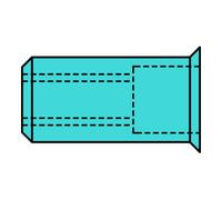 Gesipa Écrou à river tige de rivet d x l 11 x 17 mm M8 acier inoxydable A2 tête petite Quantité:100