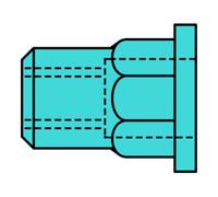 Gesipa Ecrous aveugles Gesipa à tête hexagonale tête hexagonale A2 acier inoxydable M5 x 7 x 12 Quantité:500