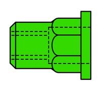 Gesipa Ecrous aveugles Gesipa à tête hexagonale tête hexagonale A4 acier inoxydable M4 x 6 x 11 Quantité:500