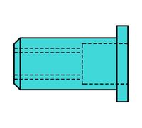 Gesipa Ecrous aveugles Gesipa A2 acier inox M 4 x 6 x 13 Quantité:500